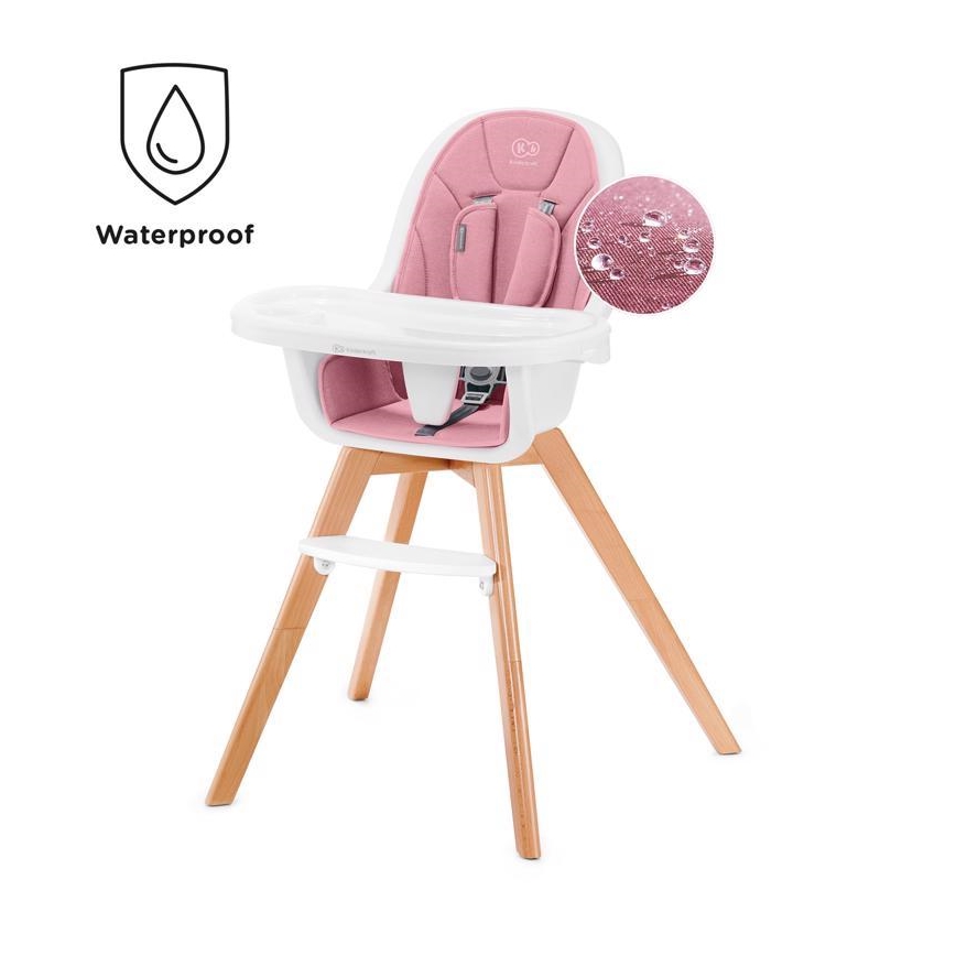 KINDERKRAFT - Baby dining chair 2in1 TIXI pink