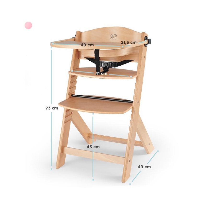 KINDERKRAFT - Baby dining chair ENOCK grey