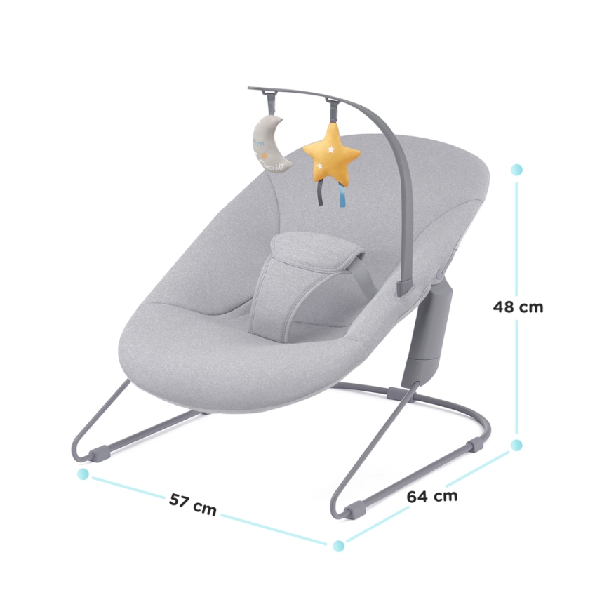 KINDERKRAFT - Baby lounger CALMEE grey