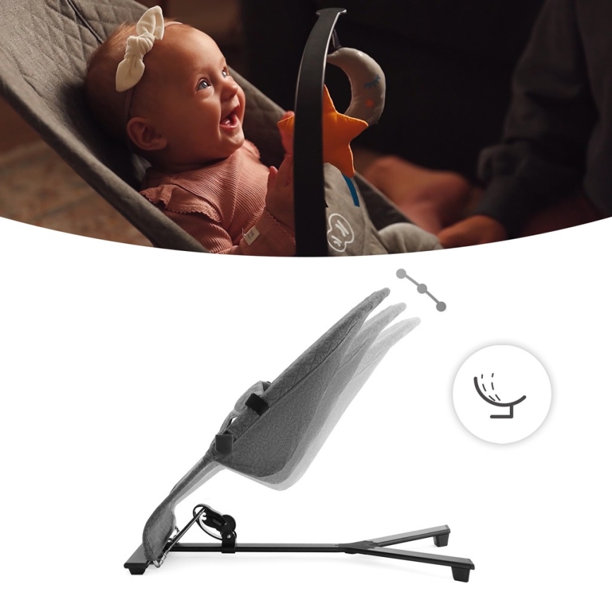 KINDERKRAFT - Baby lounger MIMI grey