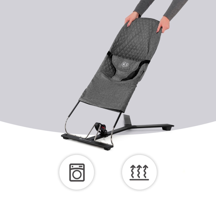 KINDERKRAFT - Baby lounger MIMI grey
