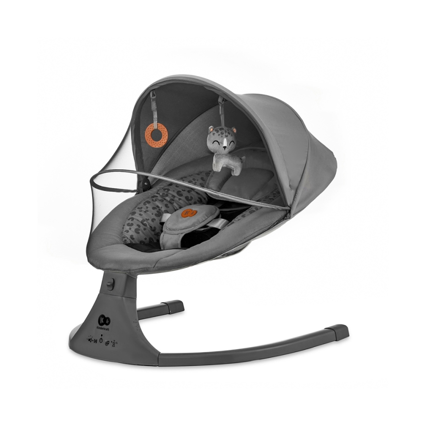 KINDERKRAFT - Baby rocker with melody 2in1 LUMI dark grey