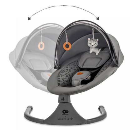 KINDERKRAFT - Baby rocker with melody 2in1 LUMI dark grey