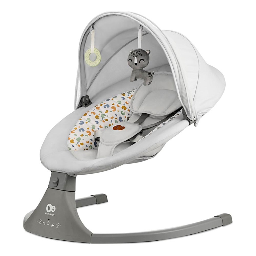 KINDERKRAFT - Baby rocker with melody 2in1 LUMI light grey