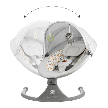 KINDERKRAFT - Baby rocker with melody 2in1 LUMI light grey