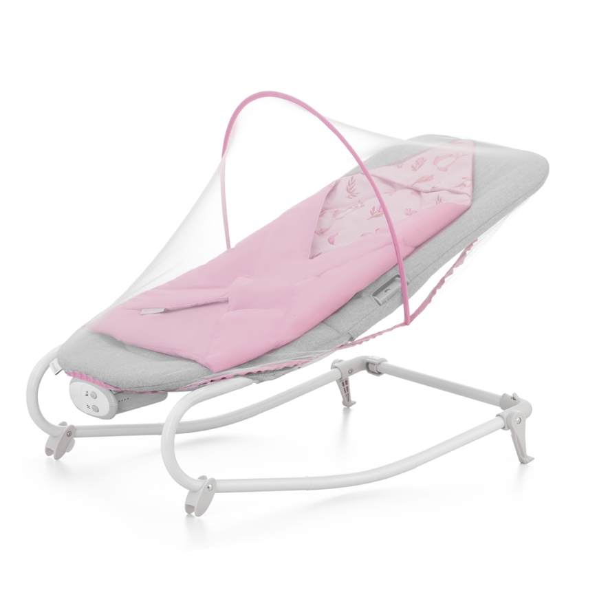 KINDERKRAFT - Baby vibrating rocker with a melody FELIO 2 pink