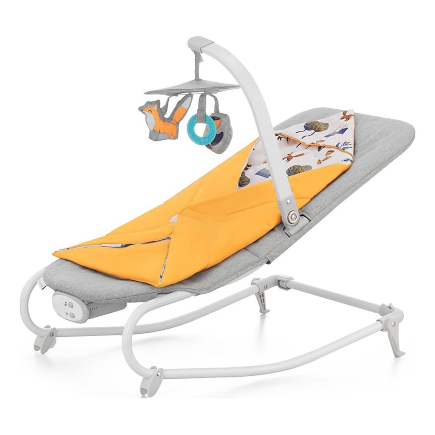 KINDERKRAFT - Baby vibrating rocker with a melody FELIO 2 yellow