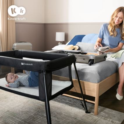 KINDERKRAFT - CAMI 3-in-1 Travel Cot, Black