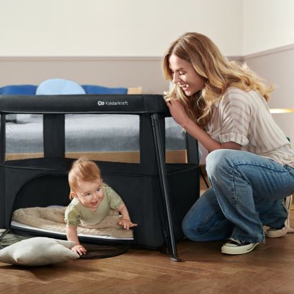 KINDERKRAFT - CAMI 3-in-1 Travel Cot, Black
