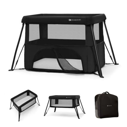 KINDERKRAFT - CAMI 3-in-1 Travel Cot, Black