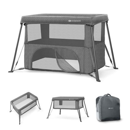 KINDERKRAFT - CAMI 3-in-1 Travel Cot, Grey