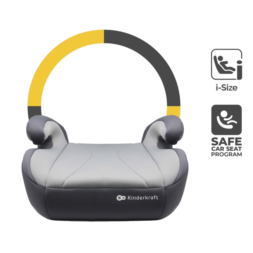 KINDERKRAFT - Car booster seat I-BOOST i-Size 135-150 cm grey