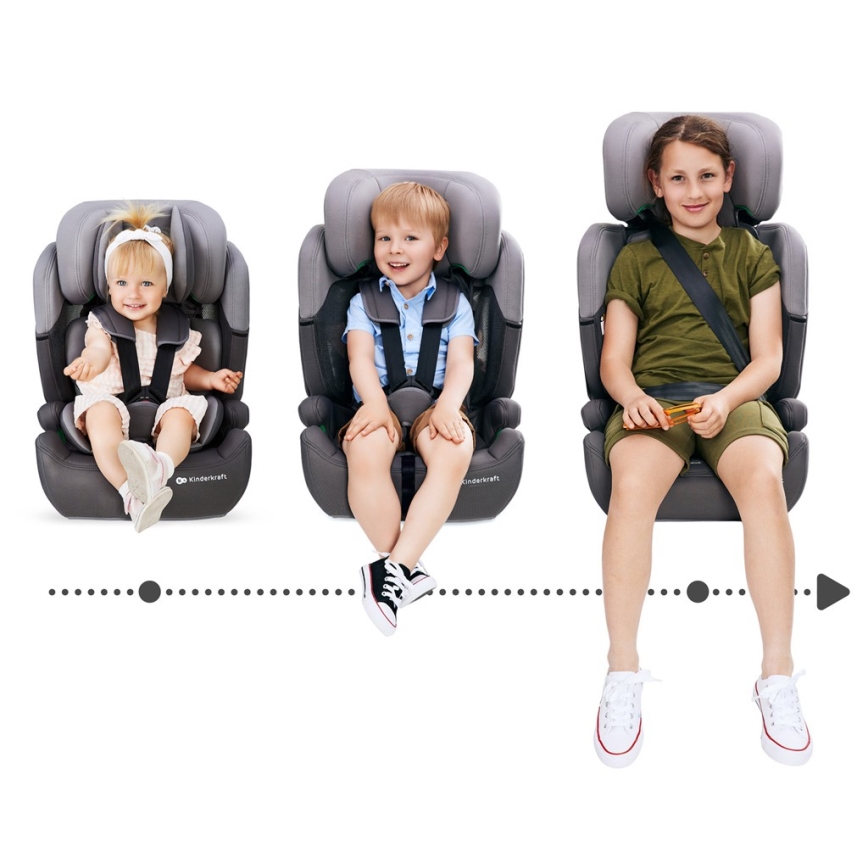 KINDERKRAFT - Car seat COMFORT UP i-Size (76-150 cm) light grey