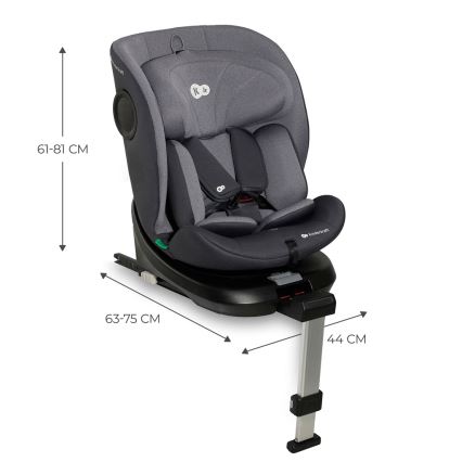 KINDERKRAFT - Car seat I-360 i-Size (40-150 cm) grey