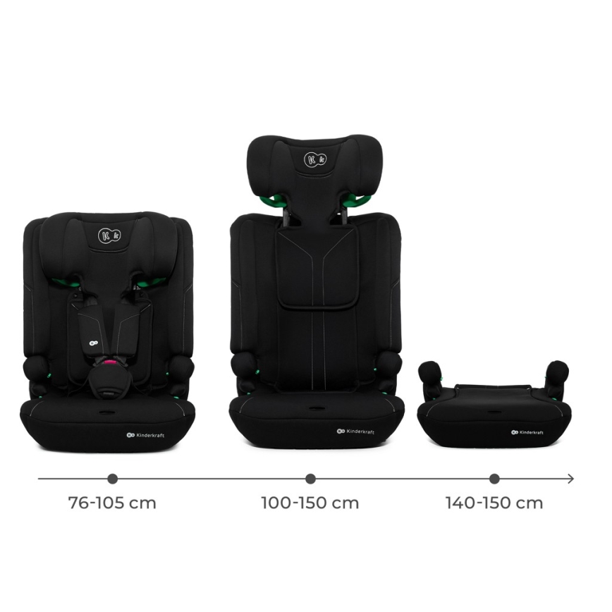 KINDERKRAFT - Car Seat I-COMFY i-Size 76-150 cm Black