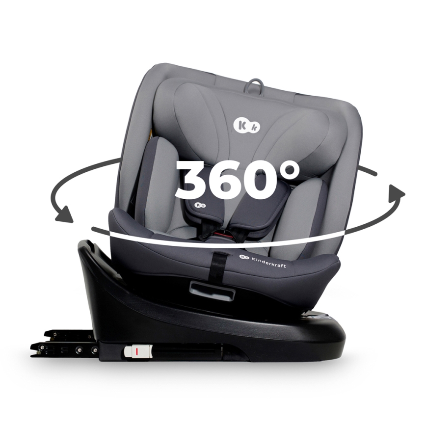 KINDERKRAFT - Car seat I-GROW i-Size (40-150 cm) grey