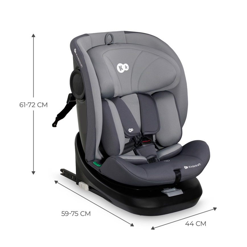 KINDERKRAFT - Car seat I-GROW i-Size (40-150 cm) grey