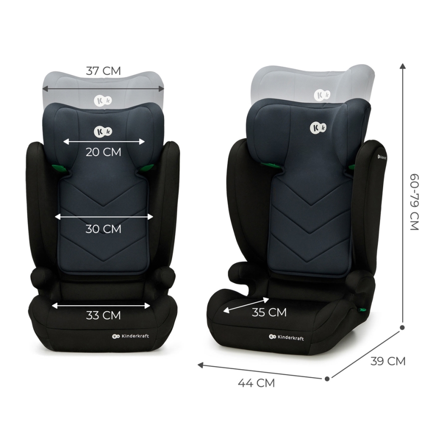 KINDERKRAFT - Car seat I-SPARK i-Size (100-150 cm) black