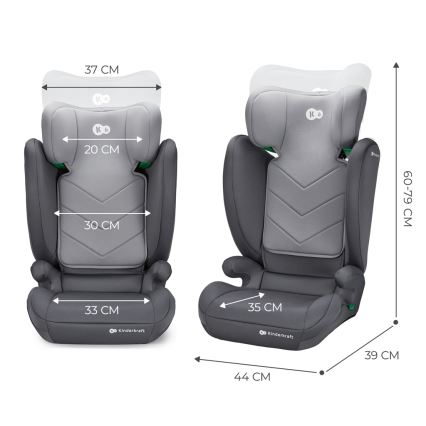 KINDERKRAFT - Car seat I-SPARK i-Size (100-150 cm) grey