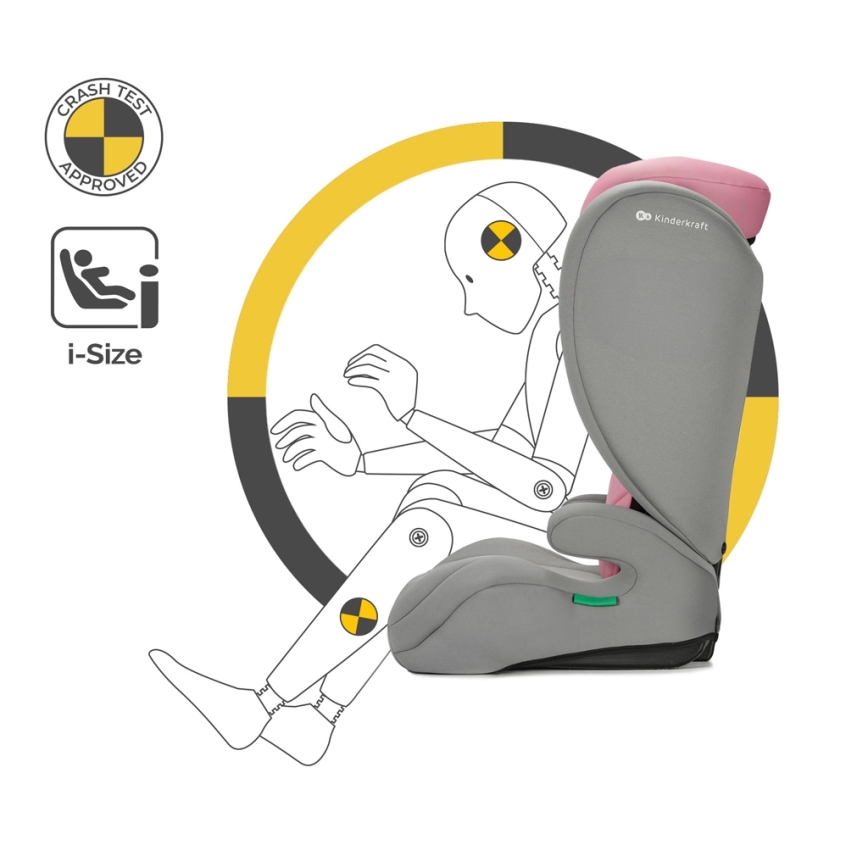 KINDERKRAFT - Car seat I-SPARK i-Size (100-150 cm) pink