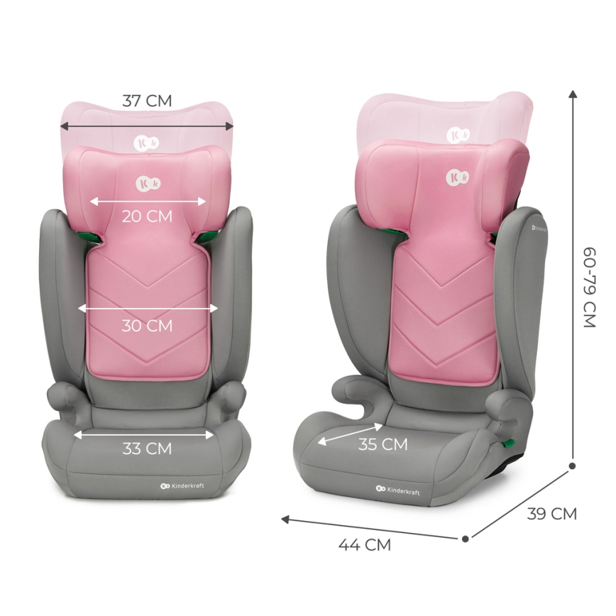 KINDERKRAFT - Car seat I-SPARK i-Size (100-150 cm) pink