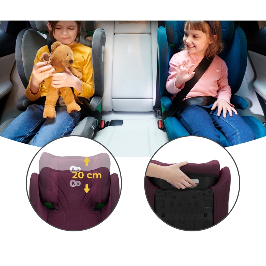 KINDERKRAFT - Car seat JUNIOR FIX 2 (100-150 cm) Cherry pearl