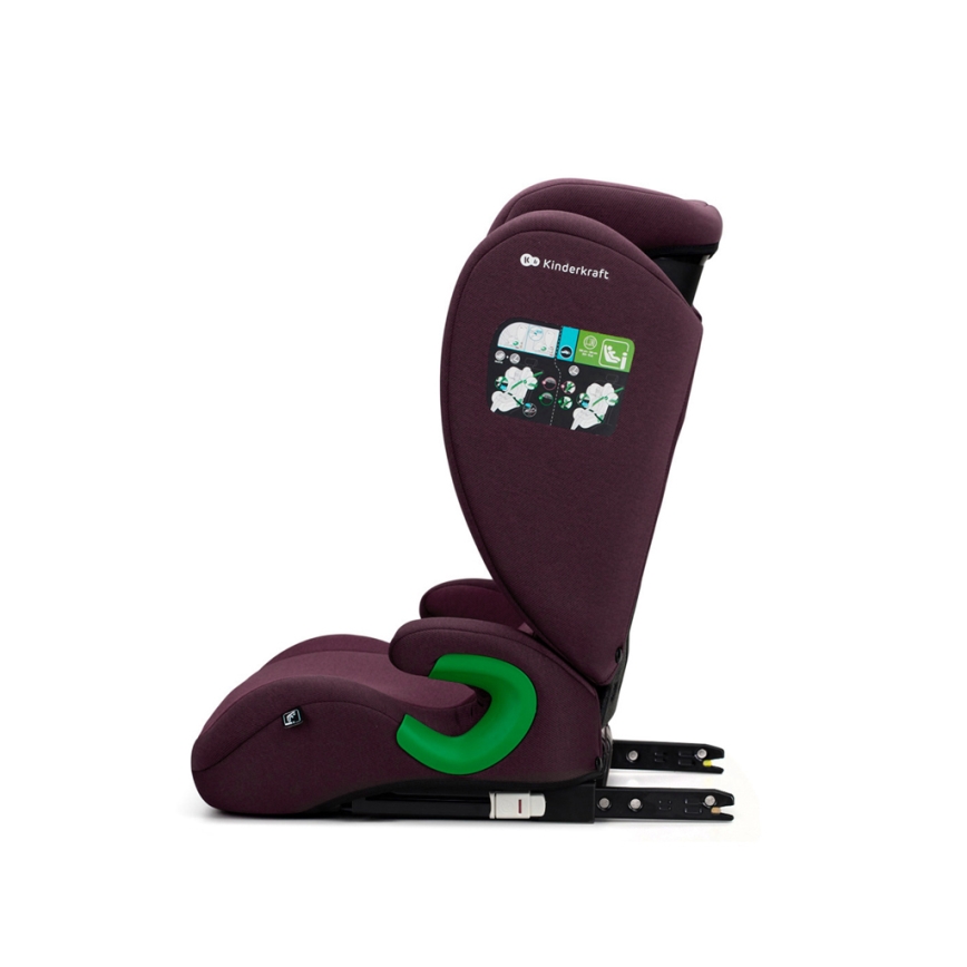 KINDERKRAFT - Car seat JUNIOR FIX 2 (100-150 cm) Cherry pearl