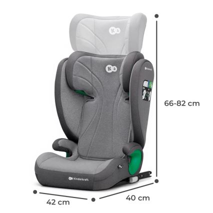 KINDERKRAFT - Car seat JUNIOR FIX 2 (100-150 cm) Rocket grey