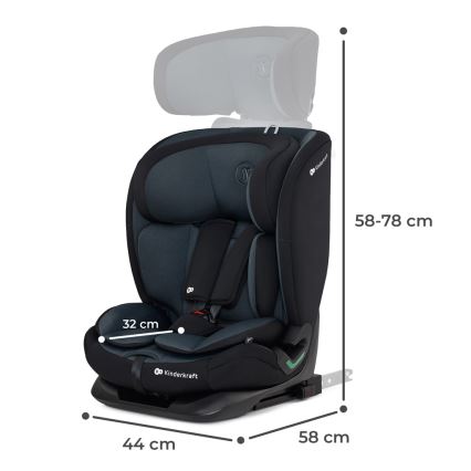 KINDERKRAFT - Car seat ONETO 3 i-Size (76-150 cm) + Isofix Graphite black