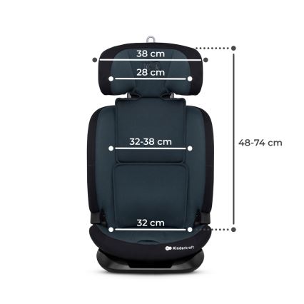 KINDERKRAFT - Car seat ONETO 3 i-Size (76-150 cm) + Isofix Graphite black