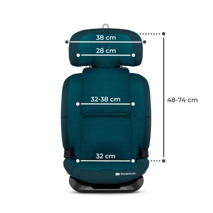 KINDERKRAFT - Car seat ONETO 3 i-Size (76-150 cm) + Isofix Harbor blue