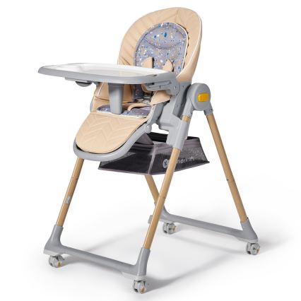 KINDERKRAFT - Children's dining chair 2in1 LASTREE beige/grey