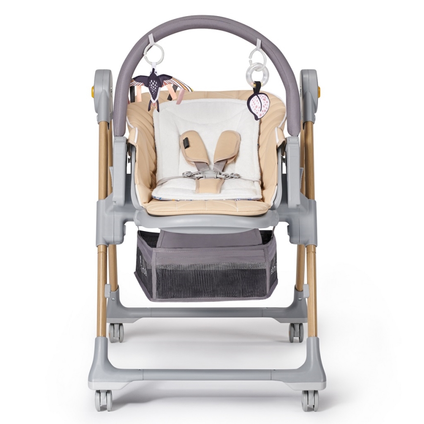 KINDERKRAFT - Children's dining chair 2in1 LASTREE beige/grey