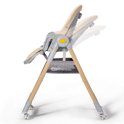 KINDERKRAFT - Children's dining chair 2in1 LASTREE beige/grey