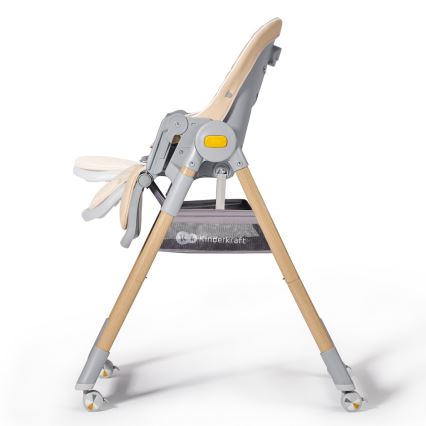 KINDERKRAFT - Children's dining chair 2in1 LASTREE beige/grey