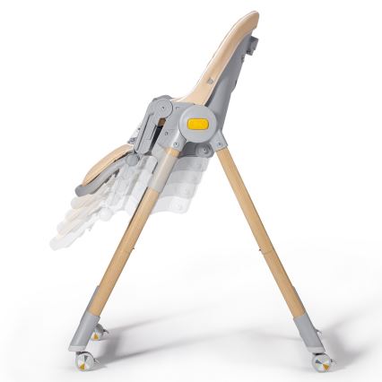 KINDERKRAFT - Children's dining chair 2in1 LASTREE beige/grey