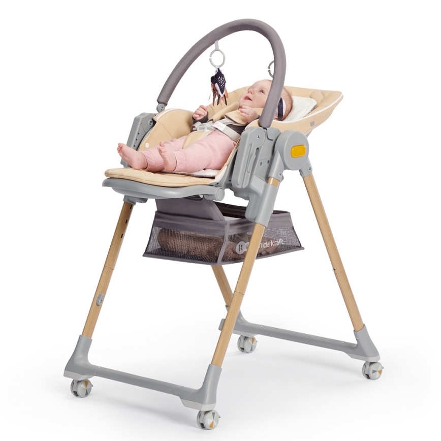 KINDERKRAFT - Children's dining chair 2in1 LASTREE grey