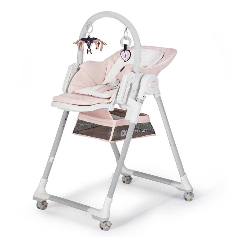 KINDERKRAFT - Children's dining chair 2in1 LASTREE pink/white