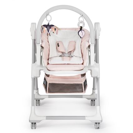 KINDERKRAFT - Children's dining chair 2in1 LASTREE pink/white