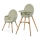 KINDERKRAFT - Children's dining chair 2v1 FINI2 beech/green