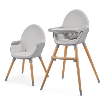 KINDERKRAFT - Children's dining chair 2v1 FINI2 beech/grey