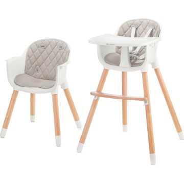 KINDERKRAFT - Children's dining chair 2v1 SIENNA beech/grey
