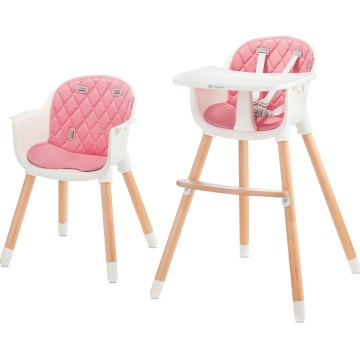 KINDERKRAFT - Children's dining chair 2v1 SIENNA beech/pink
