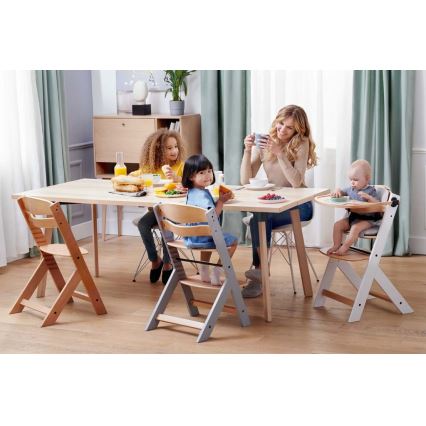 KINDERKRAFT - Children's dining chair ENOCK with cushions grey/white