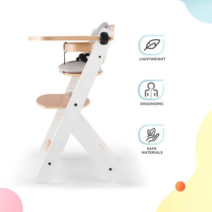 KINDERKRAFT - Children's dining chair ENOCK with cushions grey/white