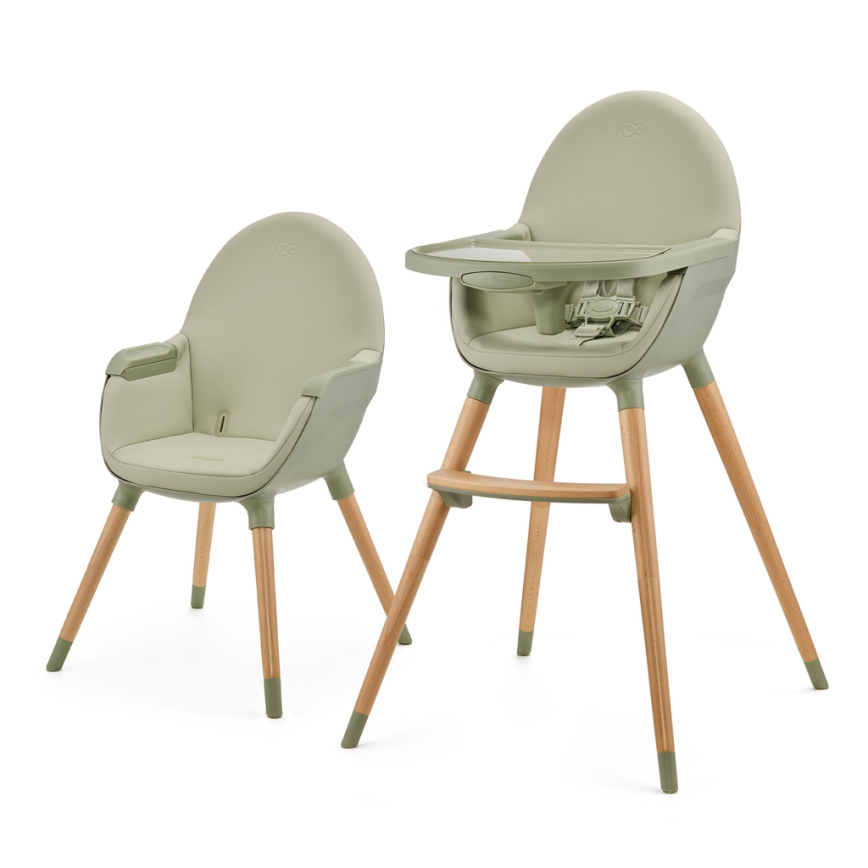 KINDERKRAFT - Children's dining chair FINI2 beech/green