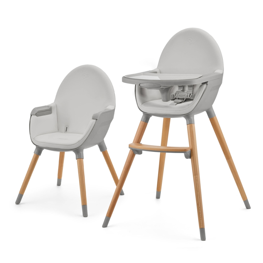 KINDERKRAFT - Children's dining chair FINI2 beech/grey