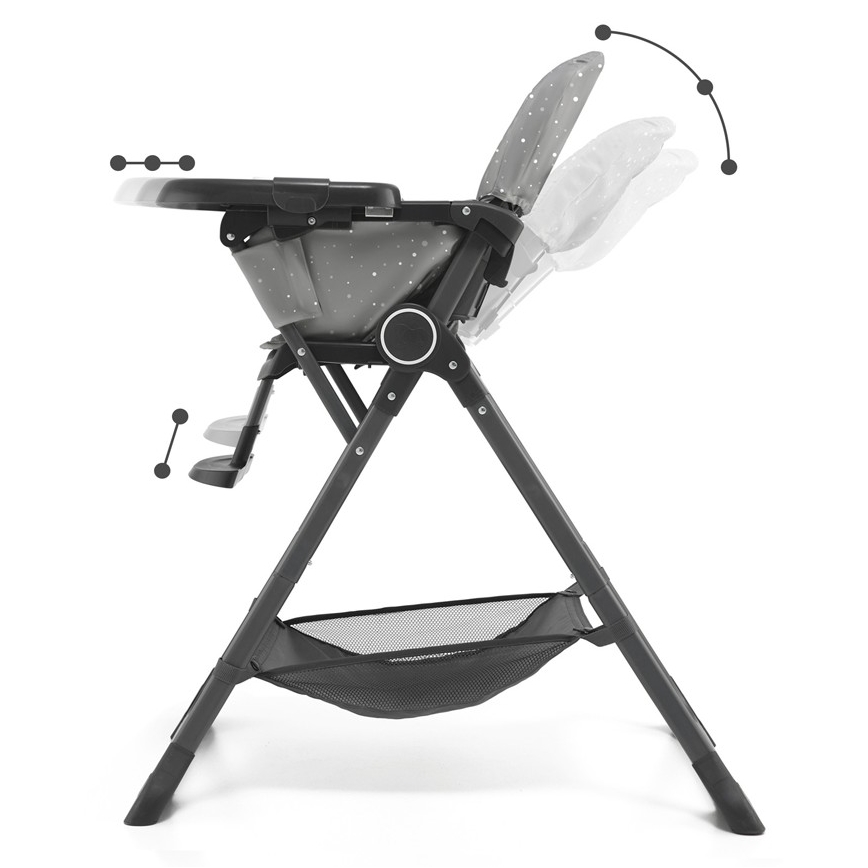 KINDERKRAFT - Children's dining chair FOLDEE grey