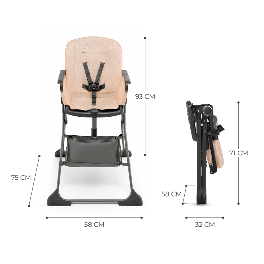 KINDERKRAFT - Children's dining chair FOLDEE pink
