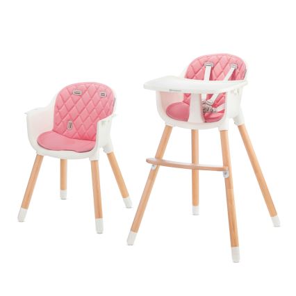 KINDERKRAFT - Children's dining chair SIENNA beech/pink